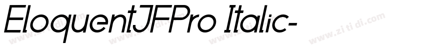 EloquentJFPro Italic字体转换